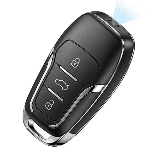 מצלמה נסתרת בדמוי שלט לרכב