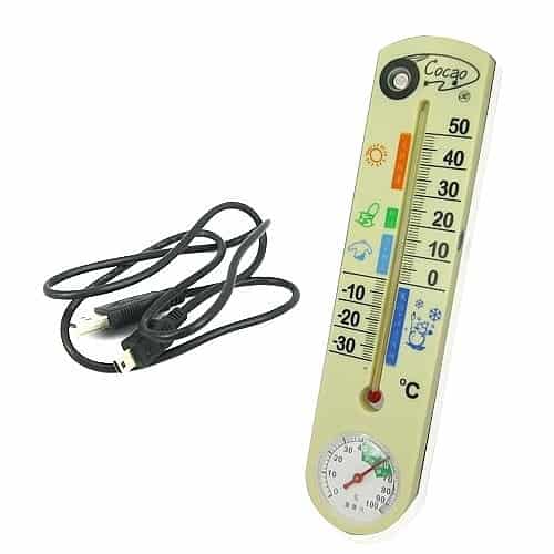 מצלמה זעירה במד חום בייתי