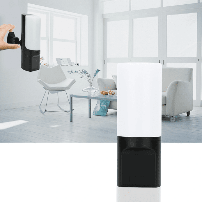 מצלמה נסתרת WIFI במנורת לילה עם חיבור לקיר 300 מעלות