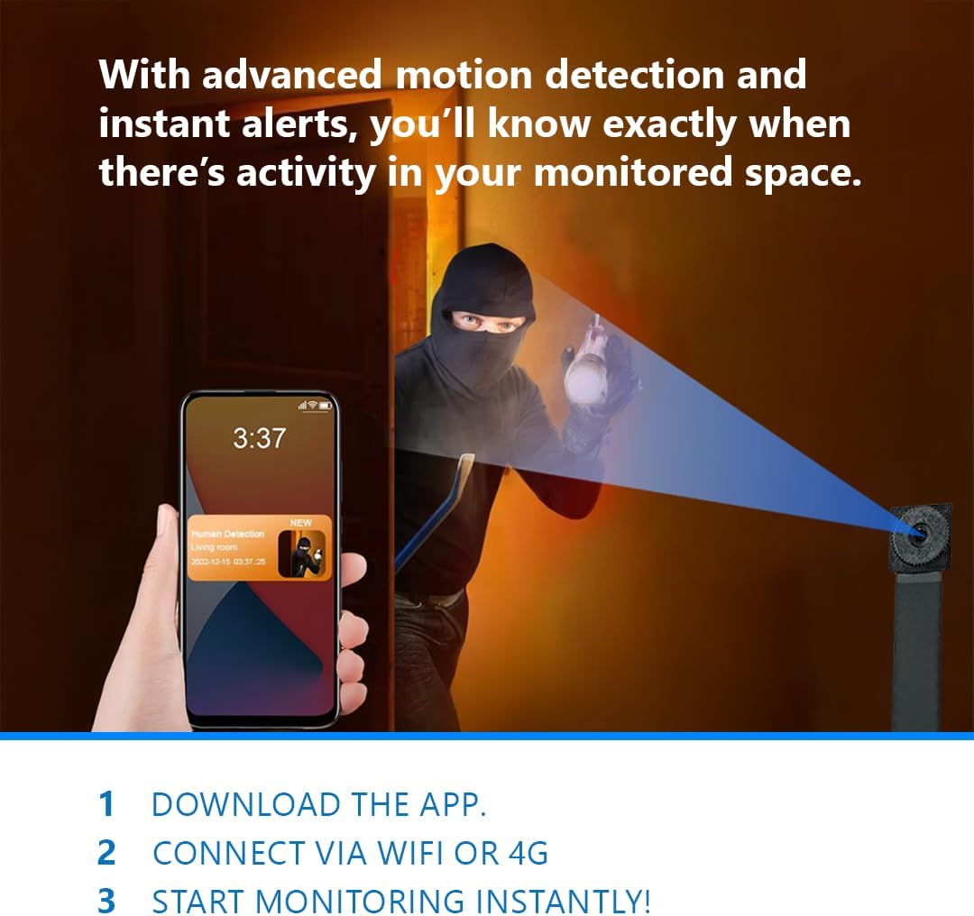 מצלמת ריגול זעירה שידור חי Wi-Fi אלחוטי 4G
