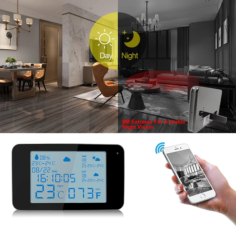 מצלמה נסתרת בלוח מזג אוויר