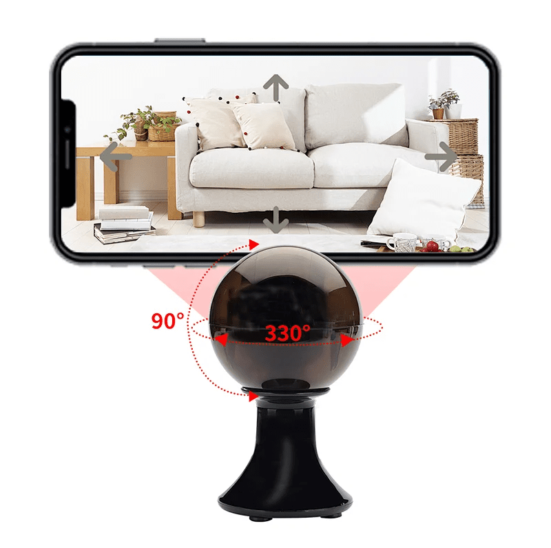 מצלמה נסתרת מסתובבת בכדור בדולח